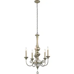 KICHLER Rosalie - Lustre à 5 ampoules au fini doré, E14 - ElsteadVendu parluminaire