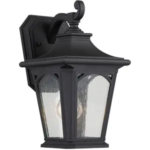 QUOIZEL Bedford - Petite lanterne murale à 1 ampoule - Fini noir mystique, E27 - ElsteadVendu parluminaire