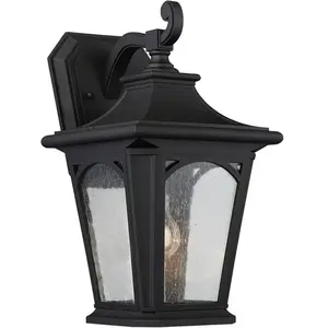 QUOIZEL Bedford - Lanterne murale moyenne à 1 ampoule - Fini noir mystique, E27 - ElsteadVendu parluminaire