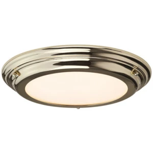 Comparateur de prix : ELSTEAD Plafonnier Welland, laiton poli, verre opale, module LED, IP44