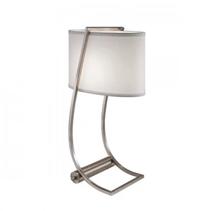 Comparateur de prix : FEISS Lex - 1 lampe de table lumineuse en acier brossé, E27 - Elstead