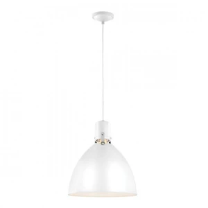 FEISS Brynne - Luminaire suspendu à dôme moyen à 1 ampoule del, chrome, acier brossé - Elstead