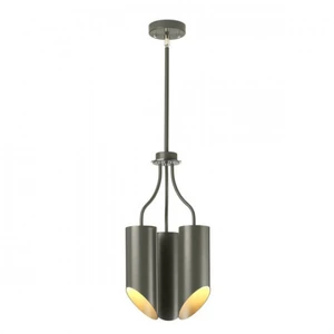 Quinto - Luminaire suspendu à 3 bras multiples, nickel poli gris foncé, E27 - Elstead pas cher