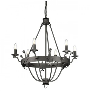 Elstead Lighting Lustre à 6 ampoules au fini graphite, E14