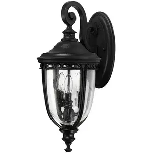 Comparateur de prix : FEISS Applique murale extérieur english acier,verre pressé noir