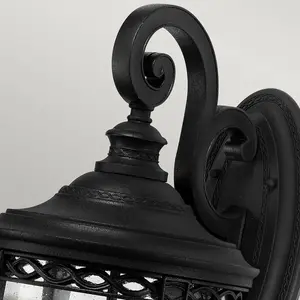 Comparateur de prix : FEISS Applique murale extérieur english acier,verre pressé noir