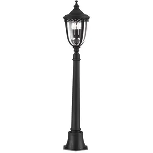 Comparateur de prix : FEISS English Bridle - Borne d'extérieur à 3 ampoules moyenne noire IP44, E14 - Elstead