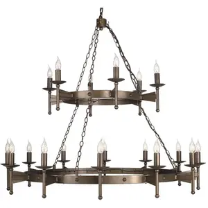 Elstead Lustre médiéval à 18 lampes CROMWELL pas cher