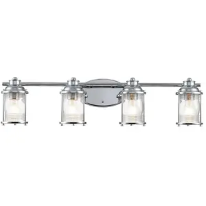 ELSTEAD Quintiesse Applique murale pour salle de bain Ashland Bay, à 4 lampes, chromeVendu parluminaire