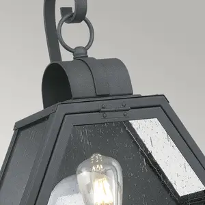 NATUR Elstead quoizel heath lanterne murale d'extérieur noir chiné, ip44Vendu parluminaire