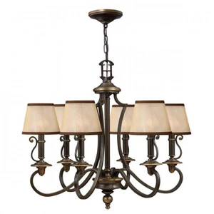 HINKLEY Elstead - Plymouth - Lustre à 6 bras multiples au fini bronze antique, E14Vendu parluminaire