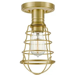 QUOIZEL Mixon de lampe à plafond E27 40W Steel Brackage en laiton l: 13,5 cm b: 14,5 cm Ø14,5 cmVendu parluminaire