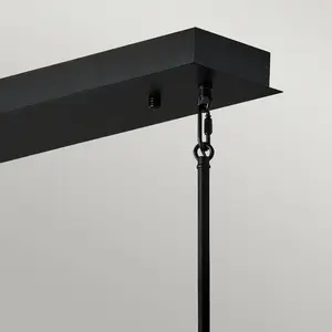 Comparateur de prix : ELSTEAD Quintiesse Suspension LED Styx, noire, 3 000 K 30,5 x 113 cm