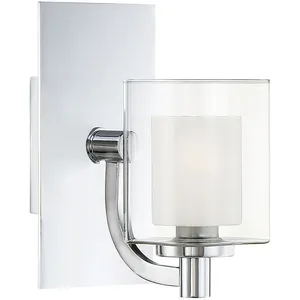 Comparateur de prix : Elstead Lighting QUOIZEL Applique murale Kolt IP44 avec double abat-jour en verre, à 1 lampe