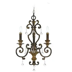 QUOIZEL Marquette - Lustre à 3 ampoules au fini bronze antique, E14 - ElsteadVendu paramazon
