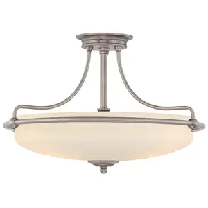 Comparateur de prix : QUOIZEL Elstead Lighting Griffin Plafonnier avec suspension, QZ-GRIFFIN-SFM-AN,