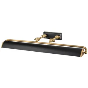 Applique Tableau Large WINCHFIELD 4 x 40W Laiton Vieilli & Matte Noir.Vendu parluminaire
