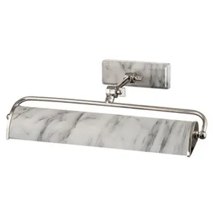 Comparateur de prix : Elstead Lighting Lampe pour tableau winchfield 2xE14 40W acier nickel poli & effet marbre blanc h: 12,7cm l: 44,5cm dimmable