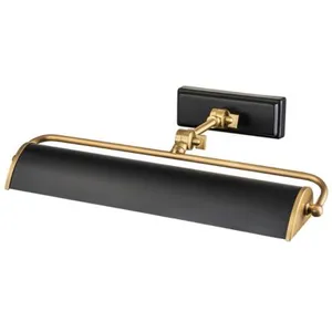 Comparateur de prix : Elstead Lighting Applique Tableau Médium WINCHFIELD 2 x 40W Laiton Vieilli & Noir Mat.