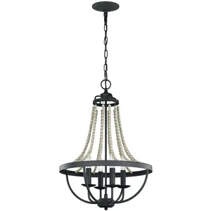 Elstead feiss nori lustre à bras multiples en zinc patiné foncé avec bois flotté grisVendu parluminaire