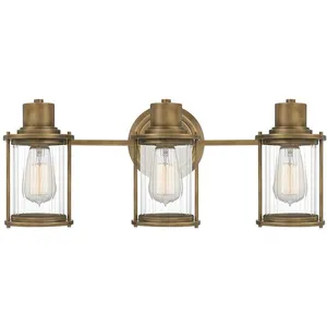Comparateur de prix : QUOIZEL Applique murale Riggs IP44, laiton vieilli, à 3 lampes