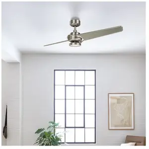 Elstead Lighting Xety Plafonnier LED/Ventilateur, KLF-XETY-56-BN,