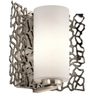 Comparateur de prix : KICHLER Coral - Applique murale à 1 lumière, argent, E27 - Elstead