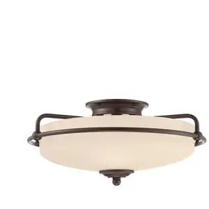 Comparateur de prix : Elstead quoizel griffin plafonnier semi-encastré bowl bronze palladien