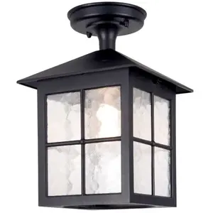 Comparateur de prix : Elstead Winchester - Lanterne de plafond extérieure à 1 ampoule noire IP43, E27
