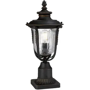 Comparateur de prix : Kichler Elstead - Luverne - Piédestal extérieur à 1 lumière bronze huilé IP44, E27