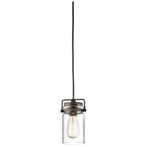 Comparateur de prix : KICHLER Brinley - Mini suspension à 1 ampoule au plafond bronze antique, E27 - Elstead