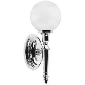 Elstead Dryden - Applique murale de salle de bain à 1 lumière, chrome poli IP44, G9Vendu parkaufland