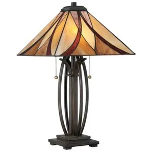 Comparateur de prix : QUOIZEL Lampe - Asheville - Bronze - Verre Tiffany - 1 Ampoule - Intérieur