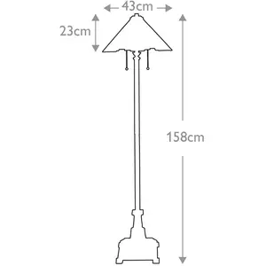 Comparateur de prix : Elstead Lighting Lampadaire Inglenook 2 lumières