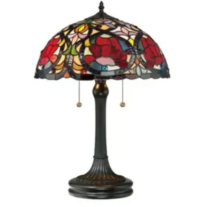 Comparateur de prix : QUOIZEL Lampe à poser Larissa de style Tiffany