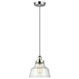 Comparateur de prix : FEISS Baskin - Luminaire suspendu à 1 ampoule en forme de dôme, nickel poli, E27 - Elstead