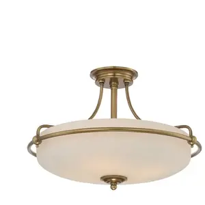 Comparateur de prix : QUOIZEL Elstead Lighting Griffin Plafonnier avec suspension, QZ-GRIFFIN-SFM-WS,