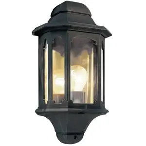 Chapel - Demi-lanterne murale extérieure à 1 ampoule noire IP44, E27 - ElsteadVendu parkaufland