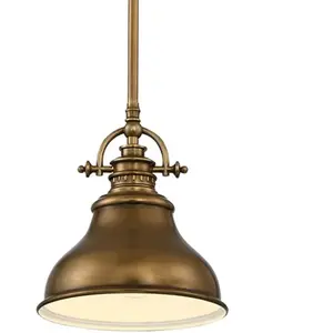 Comparateur de prix : QUOIZEL Elstead emery - mini suspension plafonnier à 1 ampoule en laiton vieilli, e27