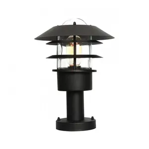 Elstead - Helsingor - Lanterne sur piédestal d'extérieur à 1 lumière noire IP44, E27Vendu parkaufland
