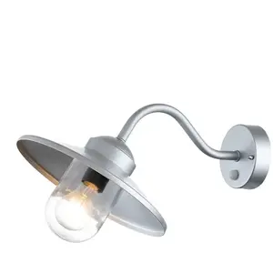 Elstead - Klampenborg Applique d'extérieur dôme argent, IP44 pas cher
