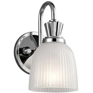 Comparateur de prix : KICHLER Cora - Applique murale de salle de bain à 1 lumière, chrome poli IP44, G9 - Elstead