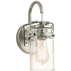 Comparateur de prix : KICHLER Elstead - Brinley - Applique murale à 1 ampoule, nickel brossé, E27