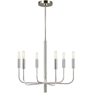 Comparateur de prix : FEISS Lustre Brianna, à six lampes, nickel poli