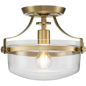 Comparateur de prix : Elstead Quoizel Penn Plafonnier Cylindrique Laiton Brossé