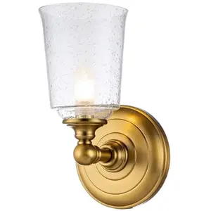 FEISS Applique murale en métal et verre semé de graines clair laiton bruni