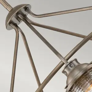 KICHLER Lustre extérieur Ashlandbay 5 lampes bronze brossé pas cher