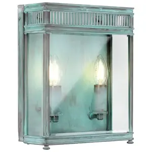 Comparateur de prix : NATUR Holborn Lanterne murale d'extérieur Vert de gris, IP44 - Elstead