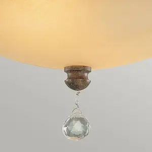 Comparateur de prix : FEISS Plafonnier Chateau avec pendant en verre