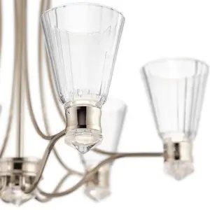 Comparateur de prix : Quintiesse Suspension LED Kayva, IP44, à 6 lampes, nickel poli